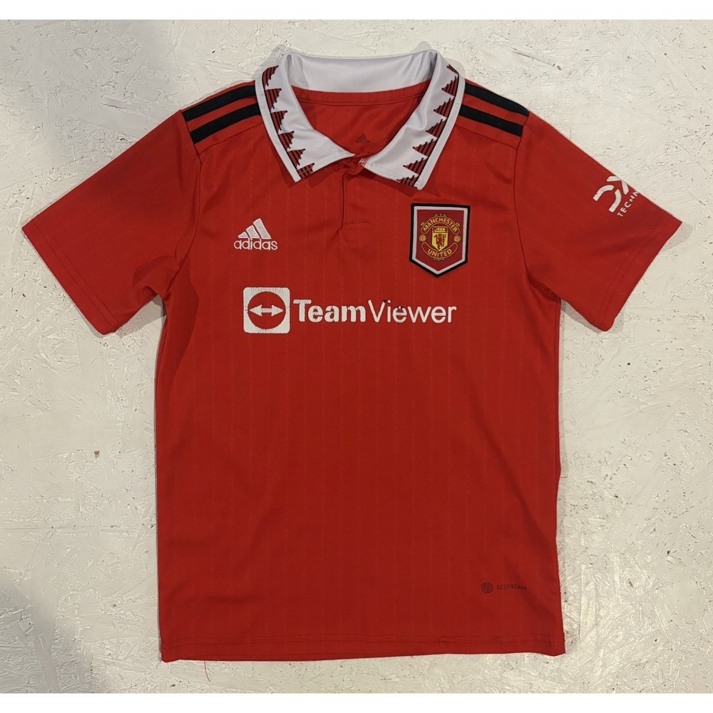 Manchester United 2022/2023 Home Football Shirt Soccer Jersey Adidas‎ Youth L